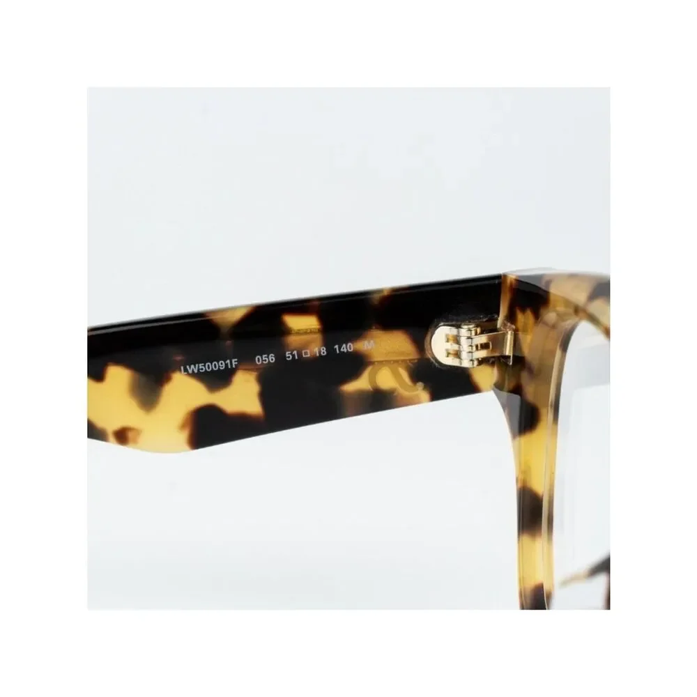 Loewe Women Eyeglasses Brown Havana Square LW50091F 056 NEW AUTHENTIC